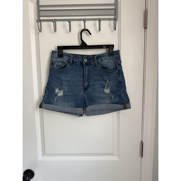 KanCan Shorts Womens KC6036M Stretch Distressed Frayed Cuffed Hem Size 11 - Picture 1 of 11